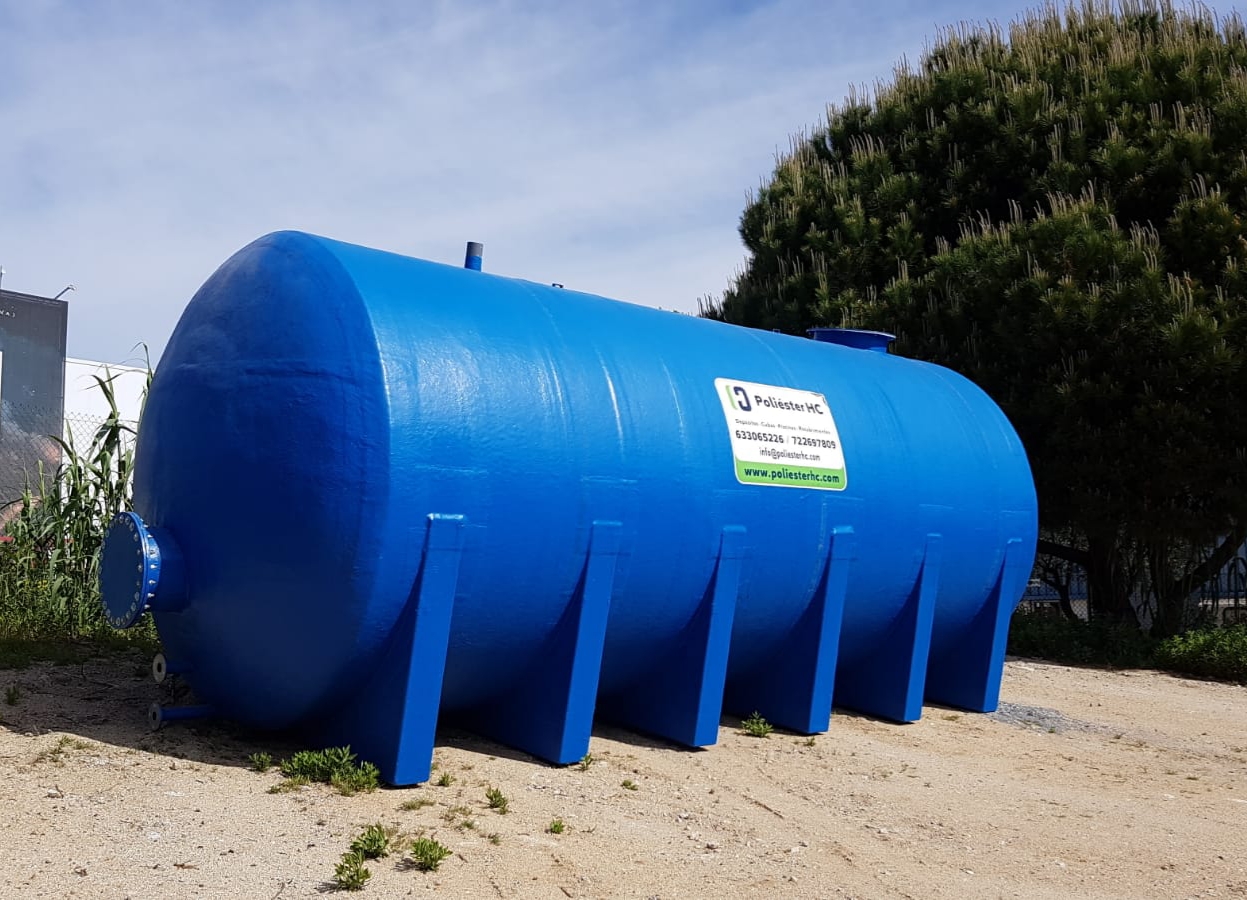 Depósito para agua horizontal con cunas 8000 lts